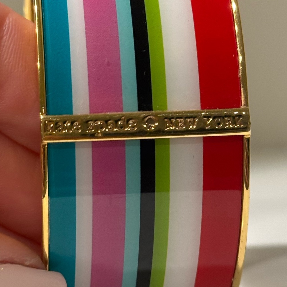 KATE SPADE Beach Stripe Wide Bangle Bracelet - Picture 7 of 8